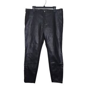 NWT Banana Republic Sloan black faux leather pants - 14